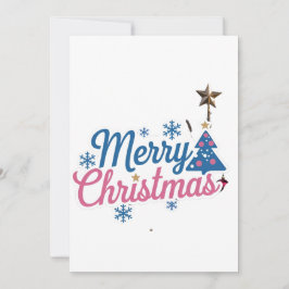 Festiva Tarjeta de Felicitación: Tarjeta plana de vacacion