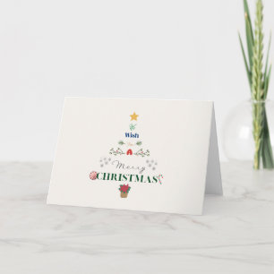 Festiva Tarjeta de felicitación "Te deseamos una Feliz Nav