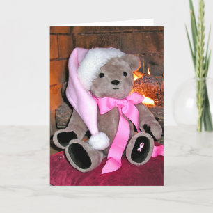 Festiva Tarjeta de felicitación Teddy Bear para el cáncer 