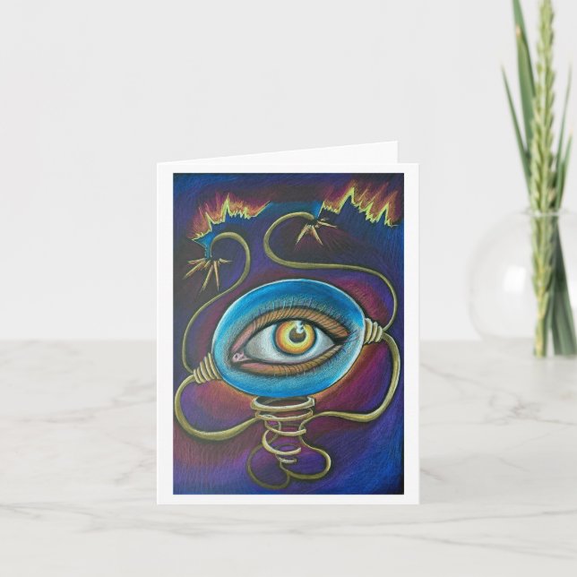 Festiva Tarjeta de felicitación temática surrealista (Anverso)