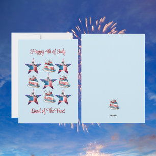 Festiva Tarjeta de felicitación "Tierra de los libres" del