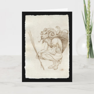 Festiva Tarjeta de felicitación tradicional de Krampus