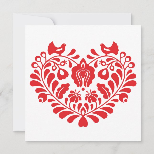 Festiva Tarjeta de felicitación tradicional para ornamento (Anverso)