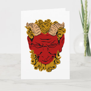 Festiva Tarjeta de felicitación traviesa del invierno de