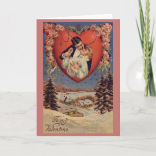 Festiva Tarjeta de felicitación Victoriana Romance Valenti