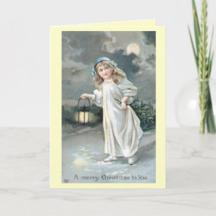 Festiva Tarjeta de felicitación victoriana vintage para na