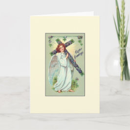Festiva Tarjeta de felicitación vintage Angel Easter