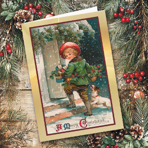 Festiva Tarjeta de felicitación Vintage Christmas Delivery