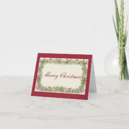 Festiva Tarjeta de felicitación Vintage Merry Christmas
