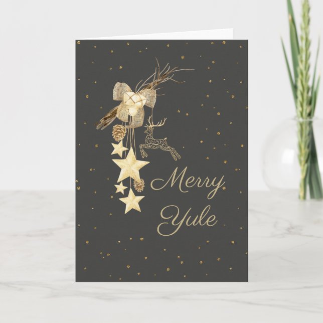 Festiva Tarjeta de felicitación Yule Sabbat (Anverso)