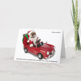Festiva Tarjeta de felicitación Zelda Santa Holiday