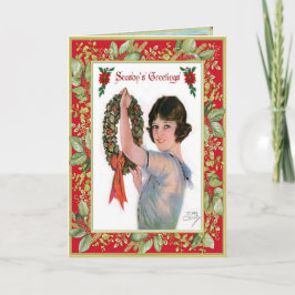 Festiva Tarjeta de felicitaciones a los Navidades de la vi