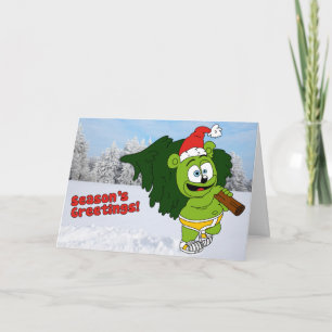 Festiva Tarjeta de felicitaciones a Navidades de temporada