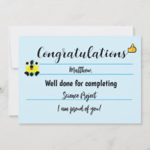 Tarjeta de felicitaciones con cara linda - Azul