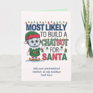 Festiva Tarjeta de Felicitaciones de Chatbot de Santa dive
