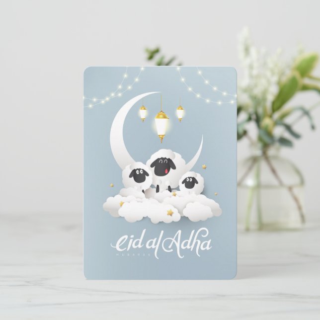 Festiva Tarjeta de Felicitaciones de Eid-Al-Adha Tarjeta d (Anverso de pie)