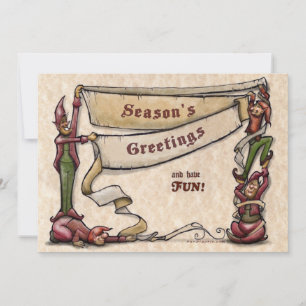 Festiva Tarjeta de felicitaciones de Elves Season