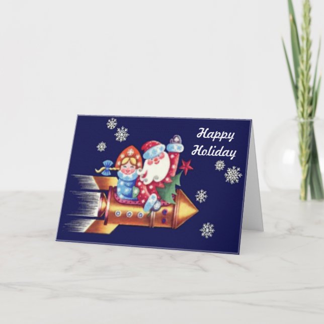 Festiva Tarjeta de felicitaciones de encargo de Rocket (Anverso)