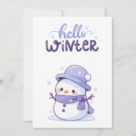 Festiva Tarjeta de Felicitaciones de Invierno