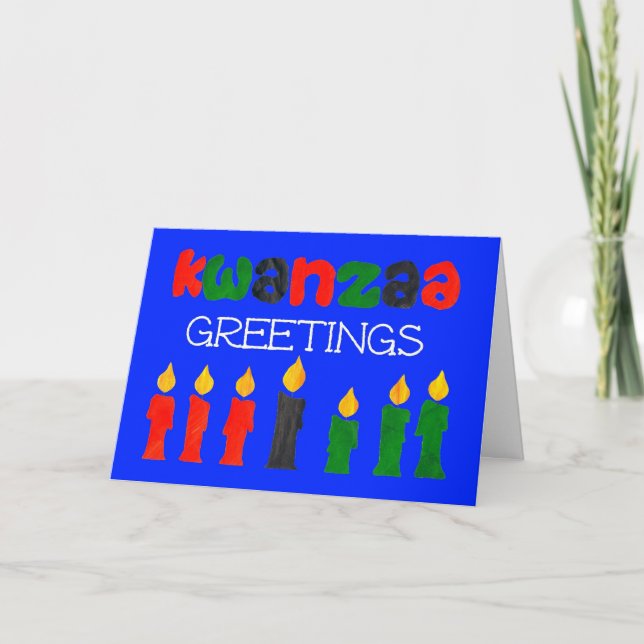 Festiva Tarjeta de felicitaciones de Kwanzaa (Anverso)