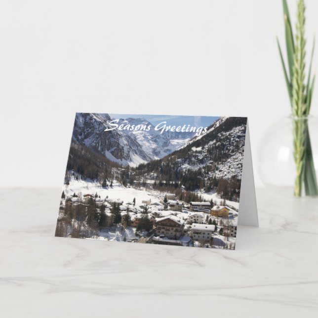 Festiva Tarjeta de felicitaciones de las estaciones (Anverso)