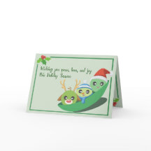 Tarjeta de felicitaciones de Peas, Love & Joy Punn