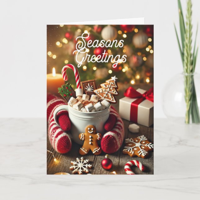 Festiva Tarjeta de felicitaciones de temporada (Anverso)