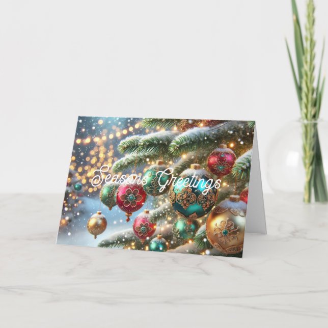 Festiva Tarjeta de felicitaciones de temporada (Anverso)