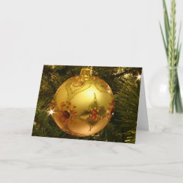 Festiva Tarjeta de felicitaciones de temporada con ornamen
