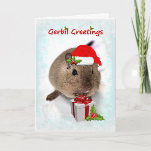 Festiva Tarjeta de felicitaciones del Gerbil (incorpore su