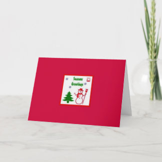 Festiva Tarjeta de felicitaciones del muñeco de nieve