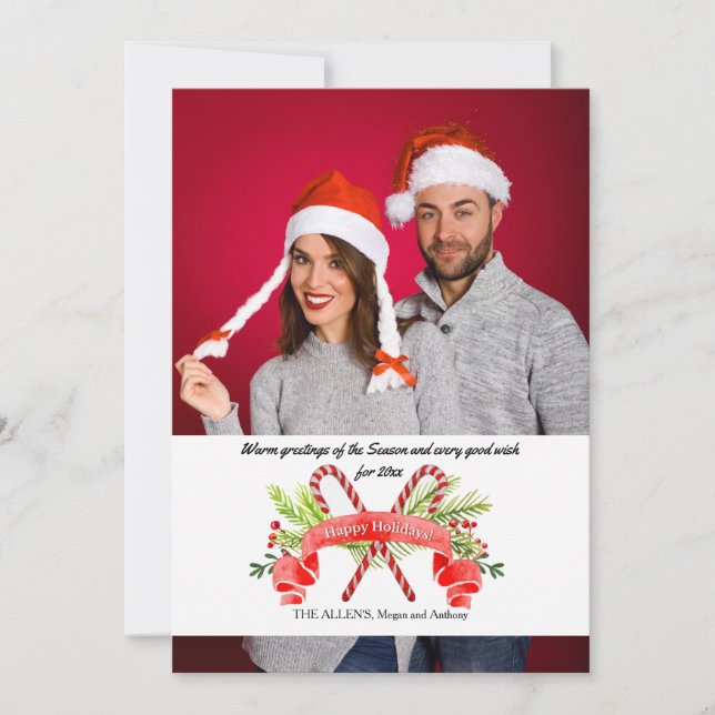 Festiva Tarjeta de Felicitaciones Navideñas (Anverso)