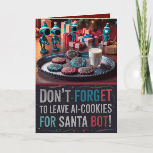 Festiva Tarjeta de Felicitaciones Navideñas con Robot Dive