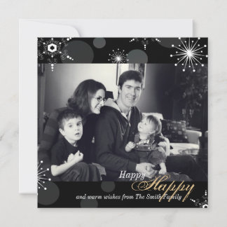 Festiva Tarjeta de Felicitaciones Navideñas - Copos de Nie