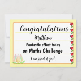 Festiva Tarjeta de Felicitaciones por Fantástico Esfuerzo 
