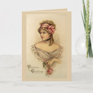 Festiva Tarjeta de Felicitaciones Victoriana de San Valent