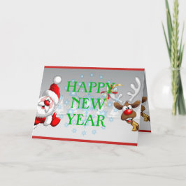 Festiva Tarjeta de Feliz Año Nuevo