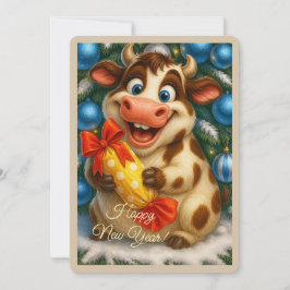 Festiva Tarjeta de Feliz Año Nuevo