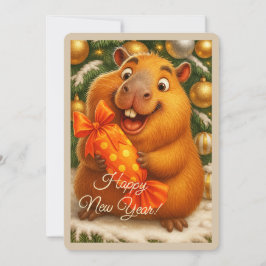 Festiva Tarjeta de Feliz Año Nuevo