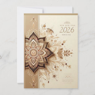 Festiva Tarjeta de Feliz Año Nuevo Alegría, Esperanza y