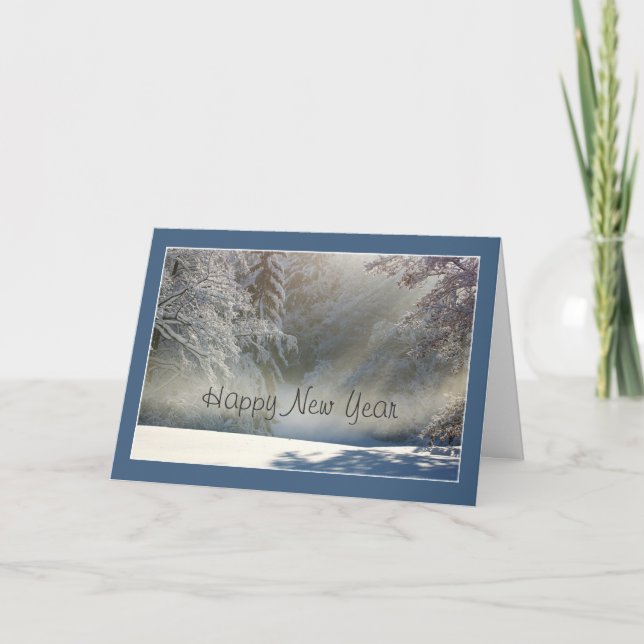Festiva Tarjeta de Feliz Año Nuevo Pacífica (Anverso)