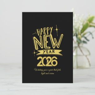 Festiva Tarjeta de Feliz Año Nuevo para Maestros 2026 Grac