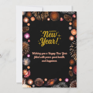 Festiva Tarjeta de Feliz Año Nuevo personalizada