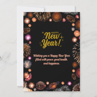 Festiva Tarjeta de Feliz Año Nuevo personalizada