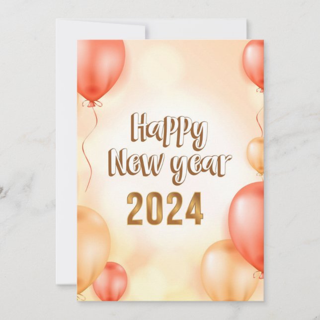 FESTIVA TARJETA DE FELIZ AÑO NUEVO - TARJETA DE FESTIVIDAD (Anverso)