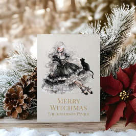 Festiva Tarjeta de Feliz Brujmas Gótica Personalizable
