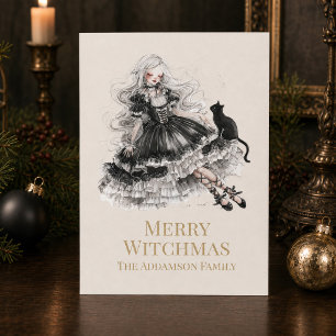 Festiva Tarjeta de Feliz Brujmas Gótica Personalizable