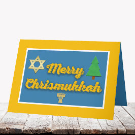 Festiva Tarjeta de Feliz Chrismukkah para Intercambio Inte