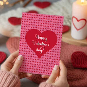 Festiva Tarjeta de Feliz Cumpleaños Corazones Rojos de San