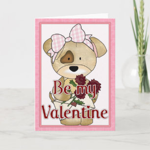 Festiva Tarjeta de Feliz Cumpleaños Perrito San Valentín d